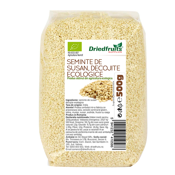 Susan decorticat BIO Driedfruits – 500 g Dried Fruits Cereale & Leguminoase & Seminte
